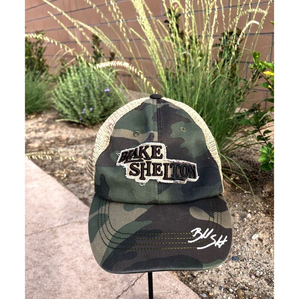 Blake Shelton Top Of The World Snapback Adult Hat Distressed Camo